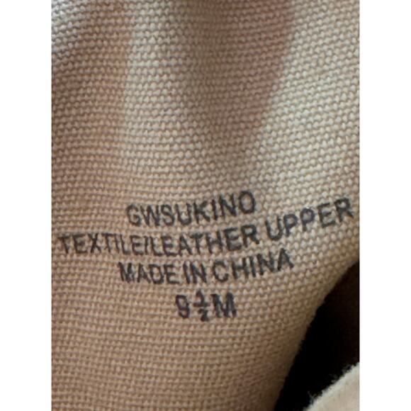 Guess Women's 9.5 Tan/Brown Canvas Leather Boots - Picture 8 of 9